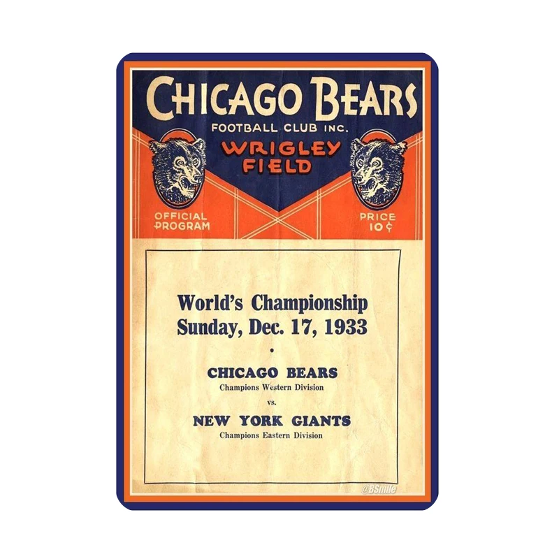 Chicago Bears and Coon металлические знаки для рисования винтажный постер Бар Паб