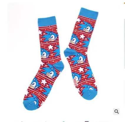 Anime the Hedgehog cosplay Adult Unisex blue Socks Warm Stitching Pattern Antiskid Invisible Casual Accessories | Тематическая