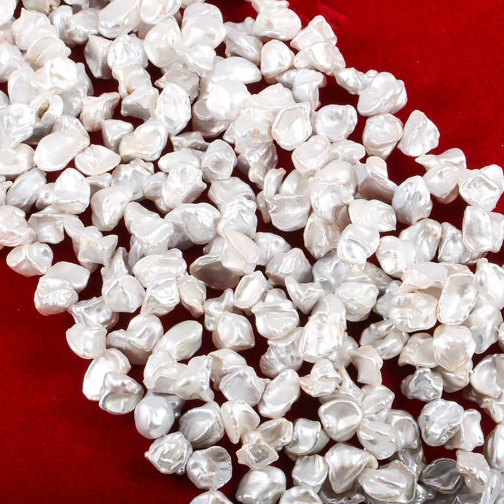 

Natural Freshwater Pearls Beads Irregular shaped Punch Loose Beads for Jewelry Making DIY Women Necklace Bracelet 8x13mm