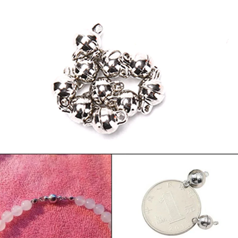 

10pcs 7mm/8mm Round Ball Strong Magnetic Clasps Fit Bracelets Necklace End Clasp Connectors Jewelry 4 Colors