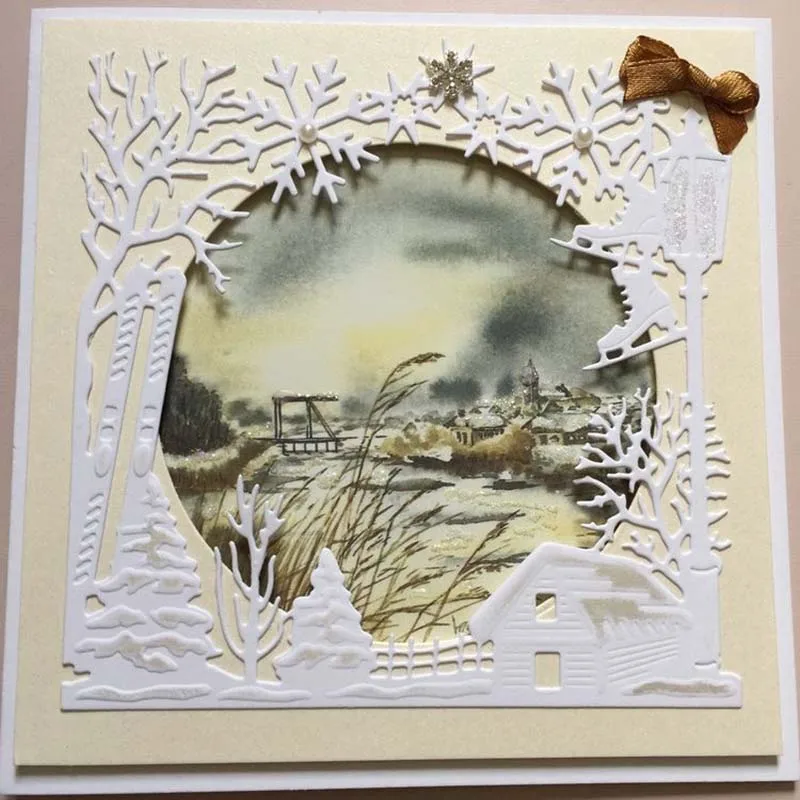 Металлический Трафаретный вырубной штамп квадратный NO.4 Трафареты набор сделай