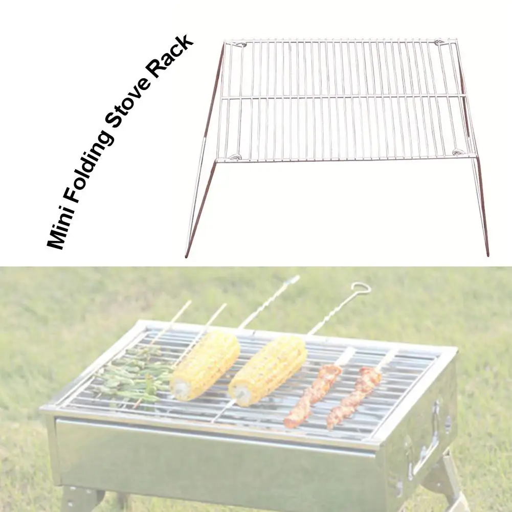 Складная мини подставка для кастрюль из нержавеющей стали антипригарный барбекю