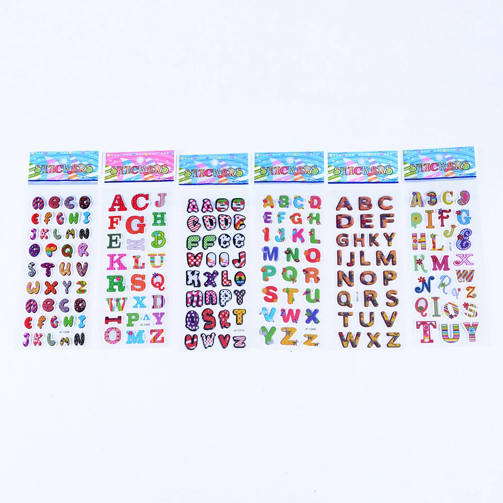 Мультфильм 3D буквы алфавита пузырьковый стикер оптовая продажа ПК мобильный