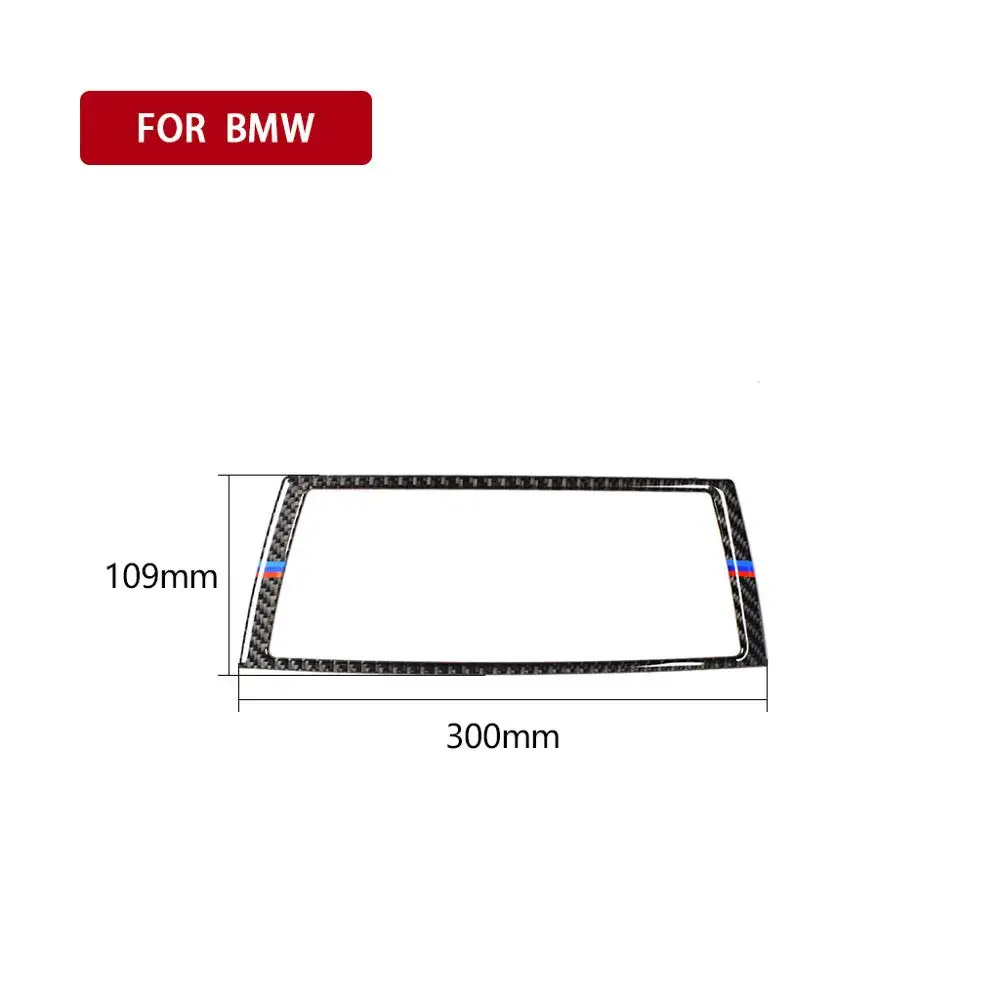 

For BMW E70 E71 X5 X6 2008-2013 Carbon Fiber Car Interior Navigation Control Panel Decorative Frame Cover Trim