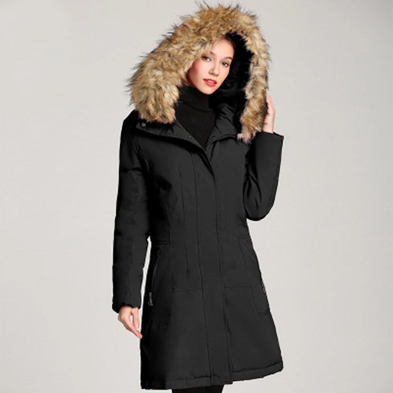 Модная женская зимняя куртка последняя длинное пальто для женщин пуховая парка с
