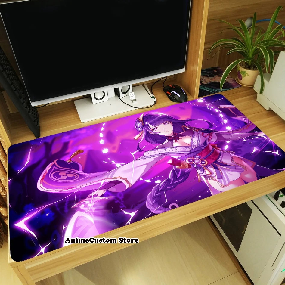 

Утолщенный коврик для мыши Genshin Impact Beelzebul Raiden Shogun, коврик для косплея, коврик для мыши ноутбука, Настольный коврик для клавиатуры, противоско...