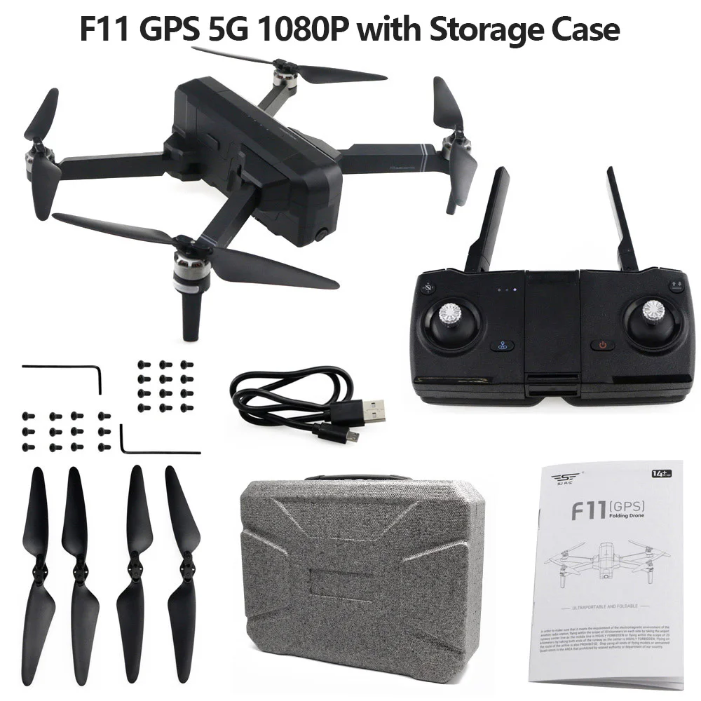 F11 1080P Case Gps Дрон 2K Профессиональный следите за мной RC Дрон 5G Wifi FPV долгое время Летающий Квадрокоптер gps Дроны с камерой HD VS SJRC F11 PRO - Цвет: F11 1080P Case