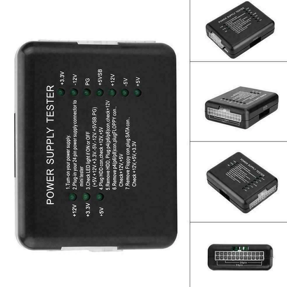 Точный мини 20/24 Pin Led проверочный блок питания ATX тестер Измеритель SATA PC компьютер