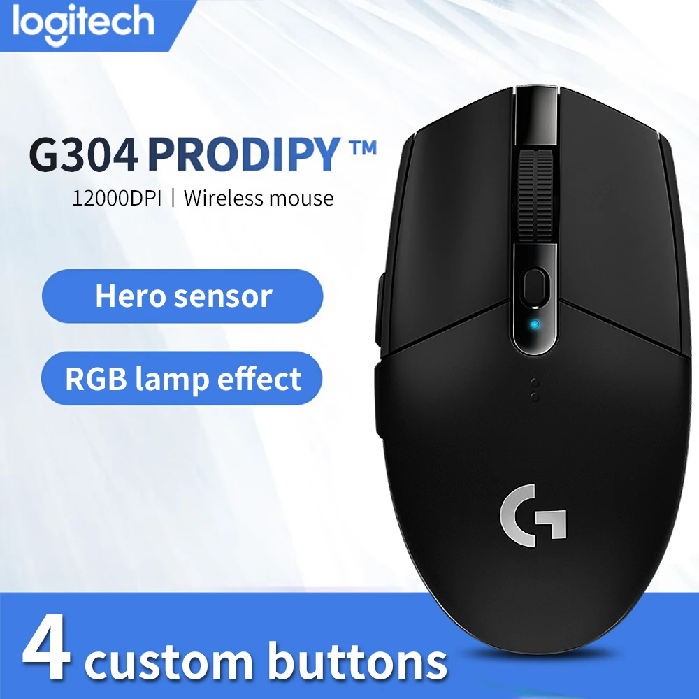 Logitech G304 компьютерных игр 2 4G беспроводная мышь эргономичная герой двигатель 12000