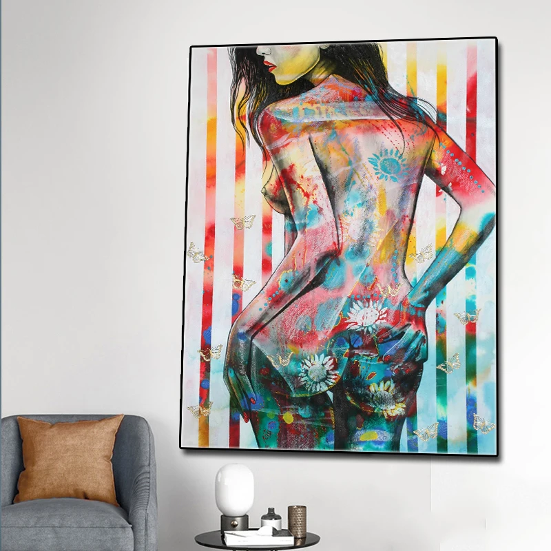 Обнаженная картина портретный плакат ROS домашняя Печать Сексуальная Женская