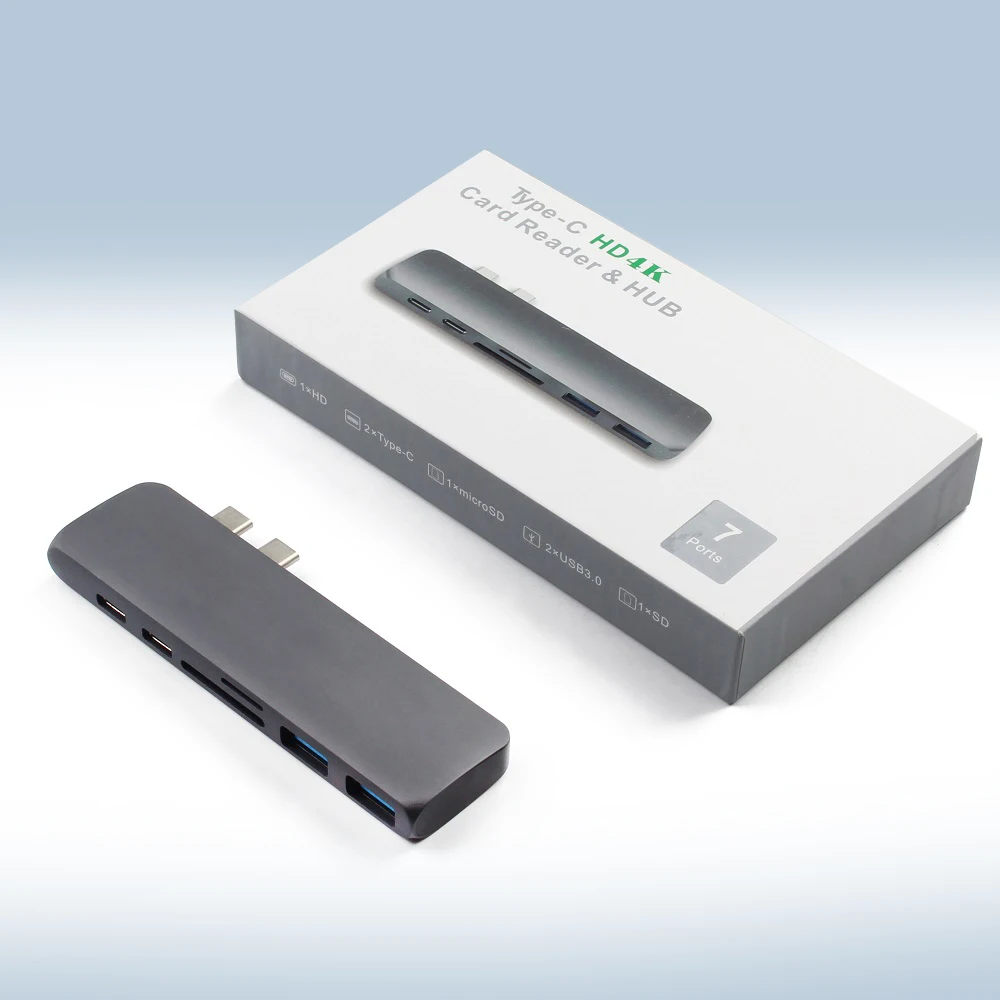 Новая Док-станция Vmade с несколькими портами USB C 7 в 1 конвертер порта PD