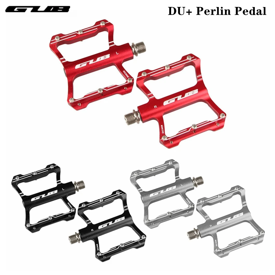 

GUB Ultralight Aluminum Alloy Bicycle Pedals CNC Sealed Bearing Flat Platform Antiskid Cycling Pedal MTB Riding Bike Part 2pcs