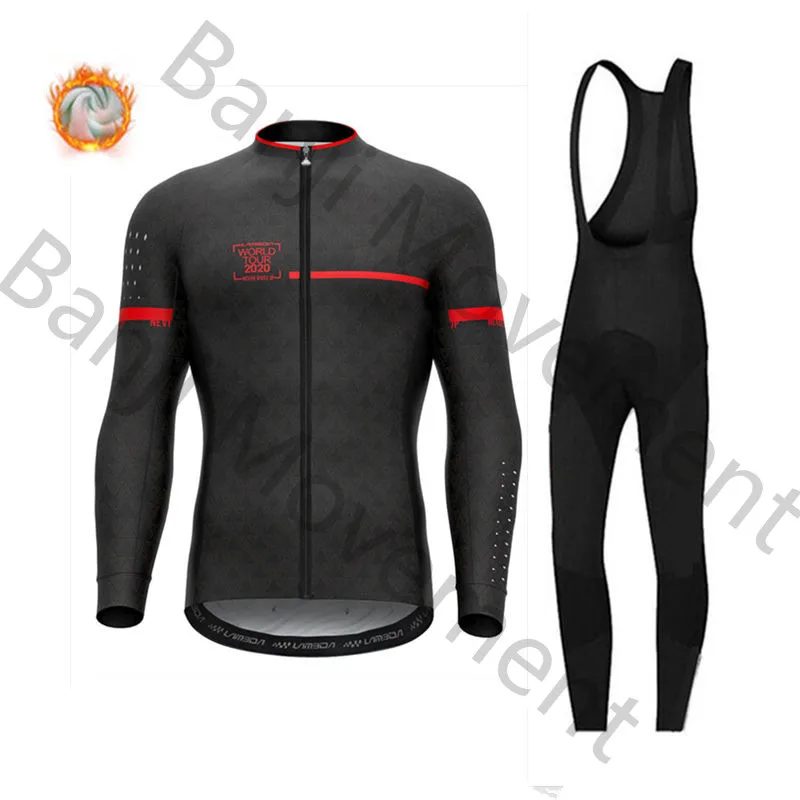 cycling jersey set 7 Зимняя шерстяная куртка для велоспорта с длинными рукавами, очень геотермальный теплый жилет, большой размер, удобная велосипедная майка Gobike - Color: cycling jersey set 7