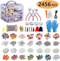 2456pcs large jewellery making starter kitseed beads setoiktner beads lobster clasps for jewelry making with bead wire