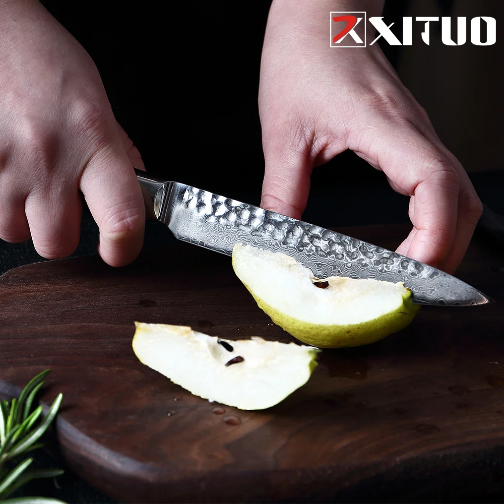XITUO 2019 Новый дамасский кухонный нож для очистки овощей 5 дюймов кованые Ножи