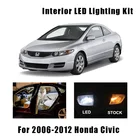 8 лампочек, белый внутренний светодиодный потолочный светильник для автомобильной карты, подходит для Honda Civic 2006-2008 2009 2010 2011 2012 грузовой багажник, Лицензионная лампа