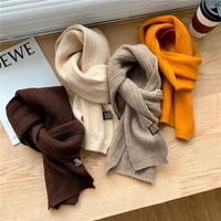 new unisex knitted winter warm scarf men women popular cashmere neckerchief foulard shawl wraps bufanda scarves echarpe 2022