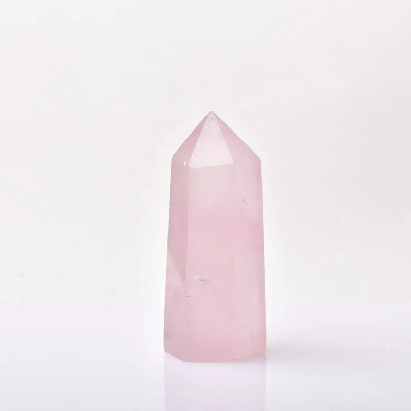 

1pcNatural Rose Quartz Crystal Point Mineral Ornament Magic Healing Stick Reiki Family Home Decoration Study Decoration DIY Gift
