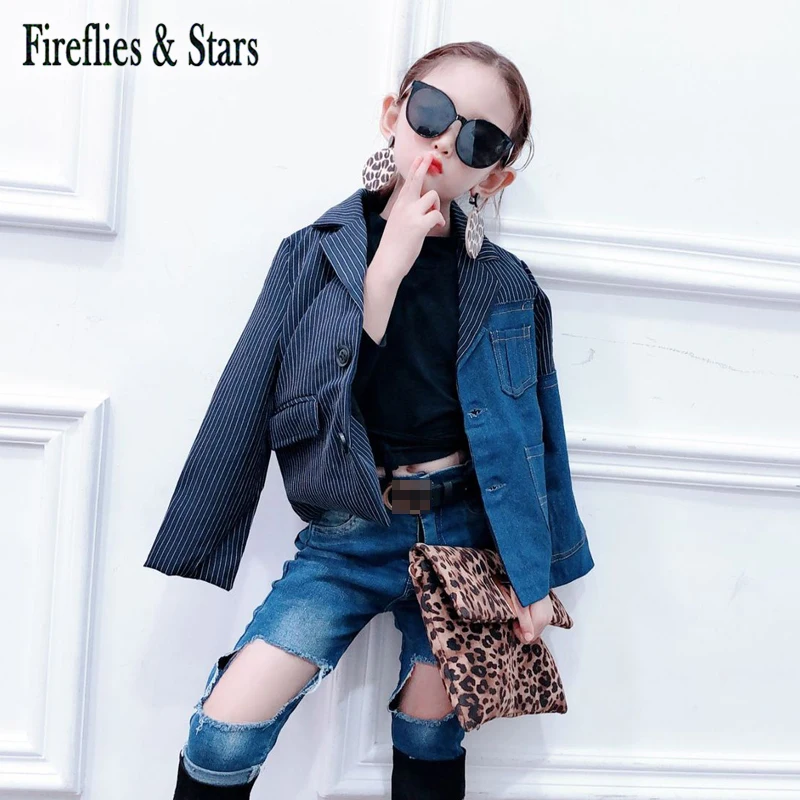 Демисезонная джинсовая куртка для девочек 3-6 лет с карманами | Мать и ребенок