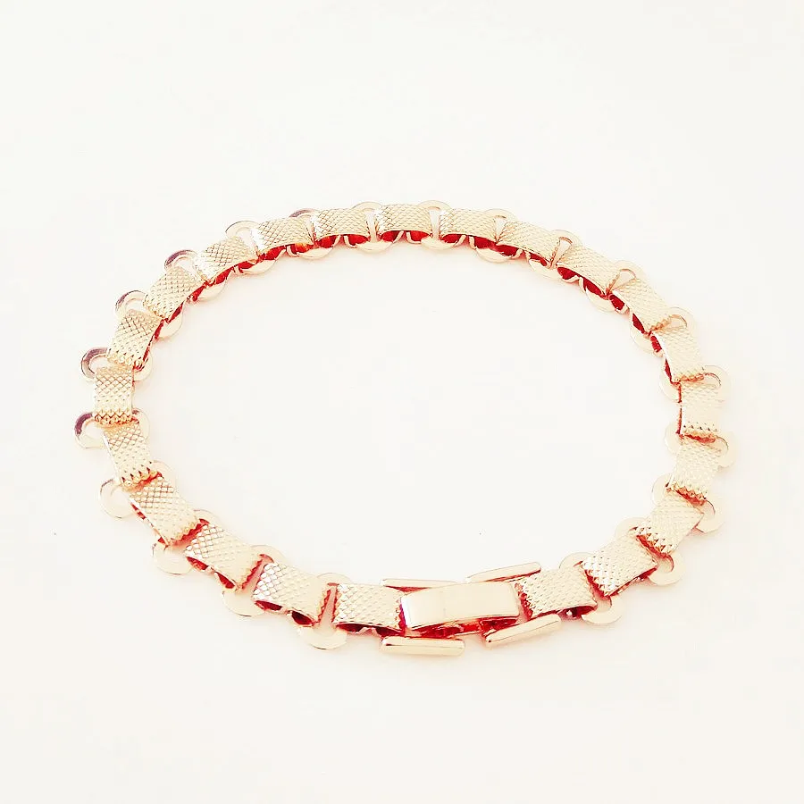 Модный женский браслет роскошная бижутерия цвета розового золота 585 пробы