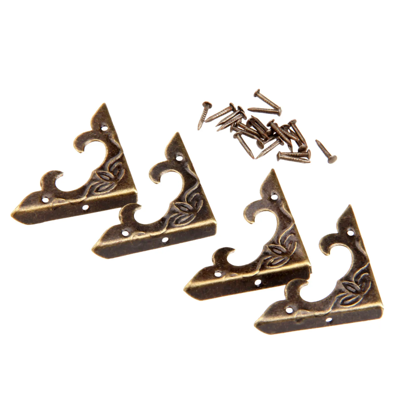 4 шт. Угловые протекторы железные треугольные скобки Декоративные ножки