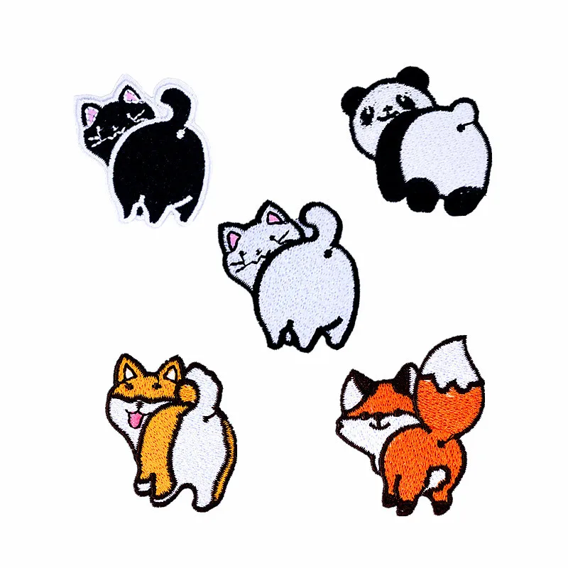 

Cute Dog Animal Patch Stickers Japanese Exquisite Computer Embroidery Cloth Stickers Bag Hat Decoration Accessories Patch