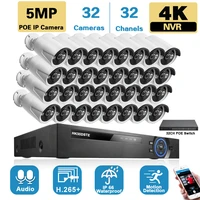 32 channel 4k nvr kit 5mp poe cctv camera security system kit 32ch xmeye poe ip camera video surveillance system set h 265 24ch