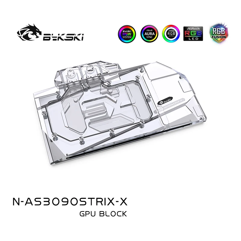 

Bykski GPU Water Cooling Block For ASUS RTX3090 3080 STRIX Graphics Card,Full Cover VGA Water cooler RBW Light,N-AS3090STRIX-X