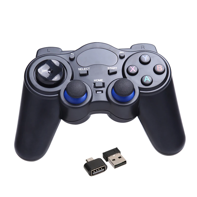 Универсальный беспроводной игровой джойстик 2,4G, черные геймпады для Android tv Box, планшетов, ПК GPD XD, игровой контроллер с USB Приемником, FW1S - Цвет: Черный