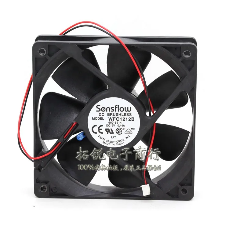 Чехол вентилятор Delta Sensflow Wfc1212b 12025 12 см 0.44a с шариком для контроля