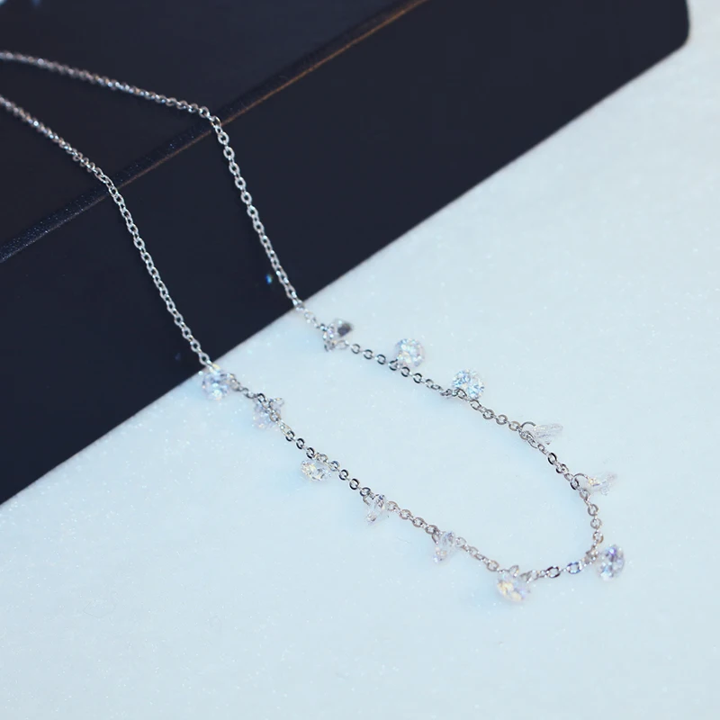 Лучшие хрустальные ожерелья и кулоны для женщин супер блестящие цепи чокер