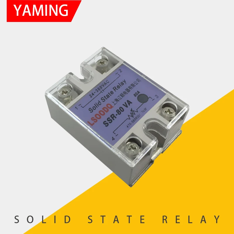 

Solid State Relay SSR-80VA Single-phase Normally Open Voltage Regulator 80A 380V