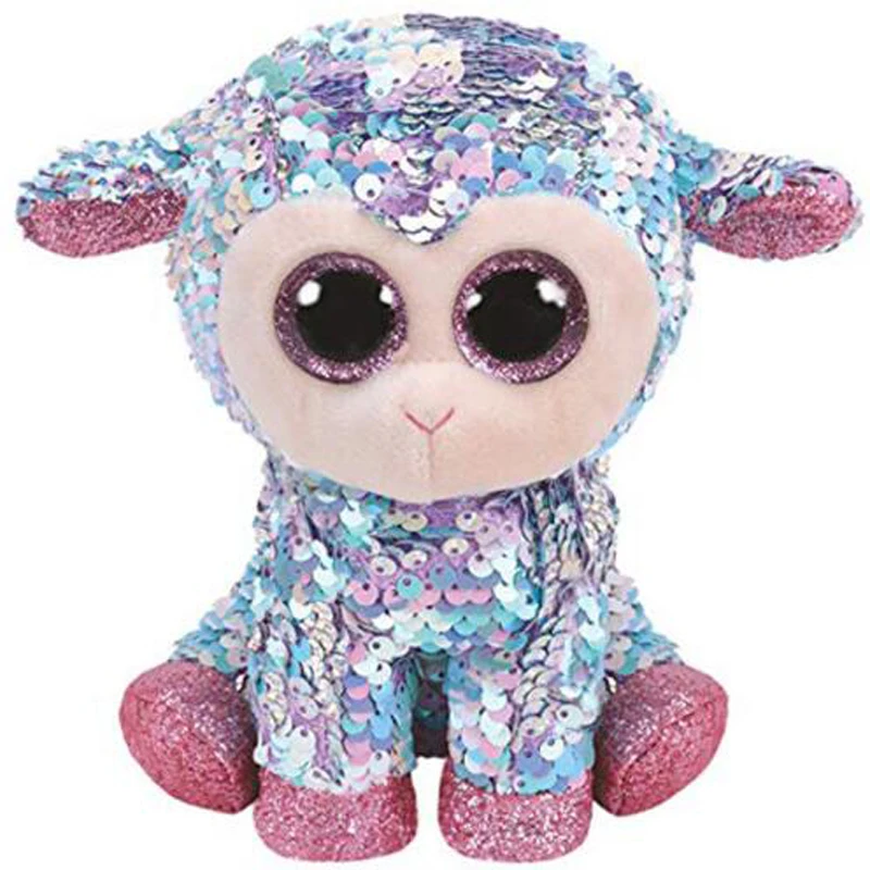 

Ty Tulip The Sheep Sequin Flippable Series Plush Animal Toys Stuffed Doll Gift 15cm