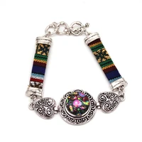 stainless steel punk gothic imitation lock bracelets female knot flower bracelet bangles for men fashion gold coin jewelry