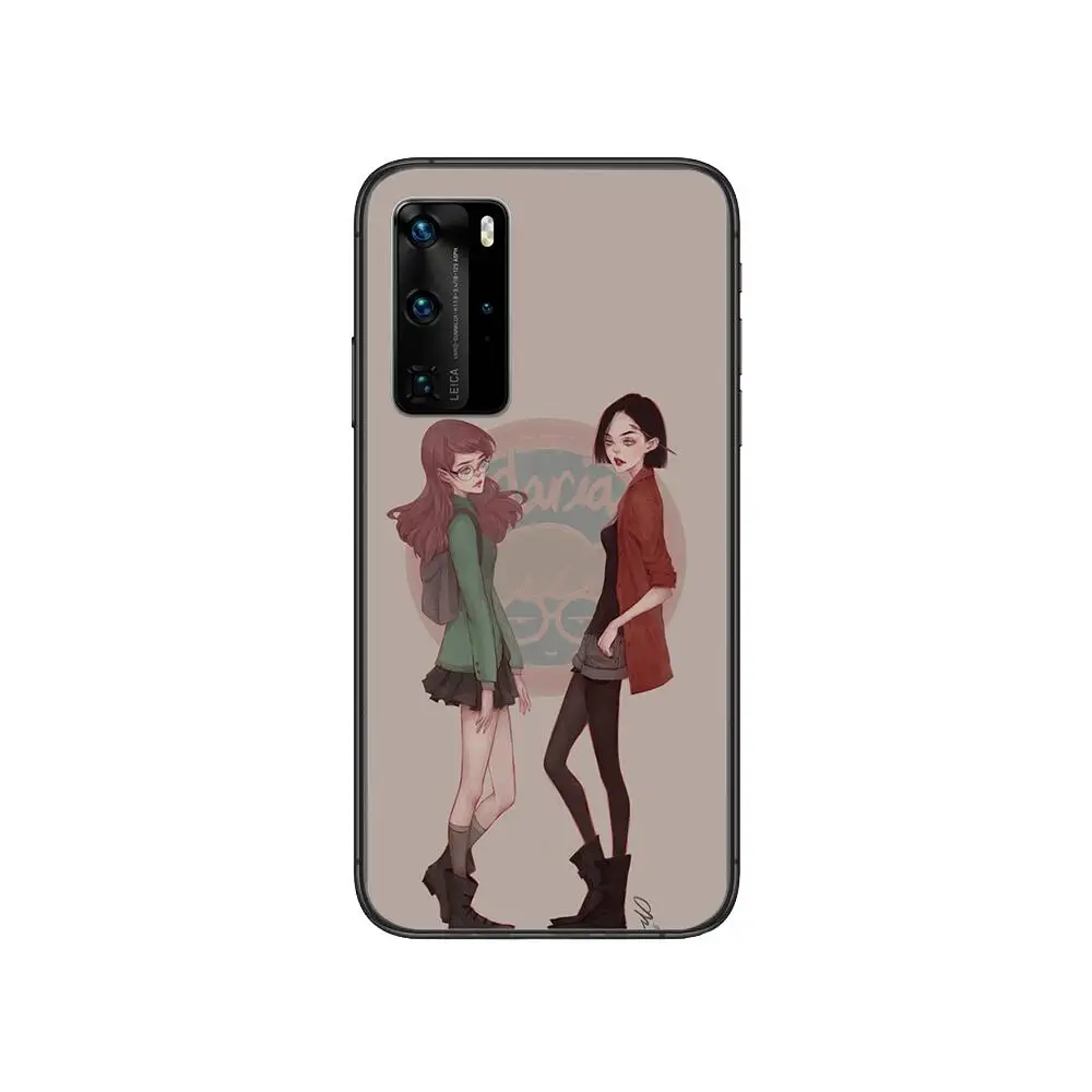 

Anime D-Daria case Clear Phone Case For Huawei Honor 20 10 9 8A 7 5T X Pro Lite 5G Black Etui Coque Hoesjes Comic Fash