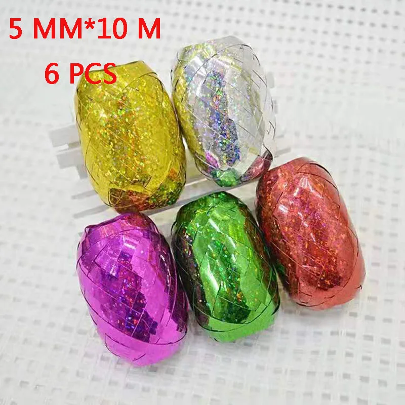 6 PCS Ribbon mix 10 шт. 12 дюймов металлические шары латексные конфетти-Блестки Блестящие жемчужные металлические цвета день рождения Свадебный шар Декор поставки - Цвет: 6 PCS Ribbon mix