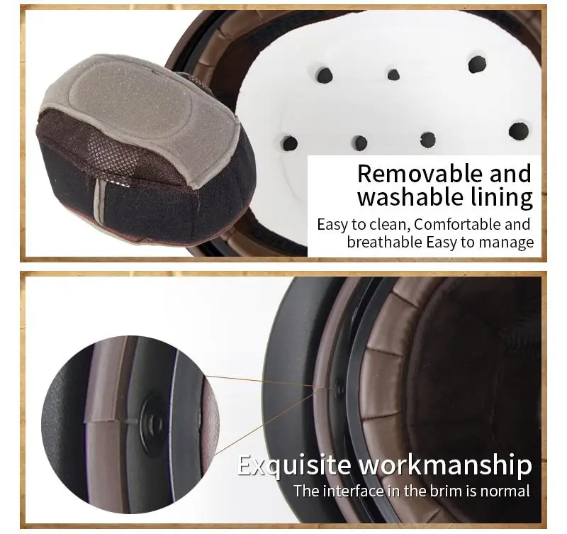 

HiMISS Motorcycle Helmet Men Women Riding Gourd Helmet Retro Safety Half Helmet Motorbike Headgear