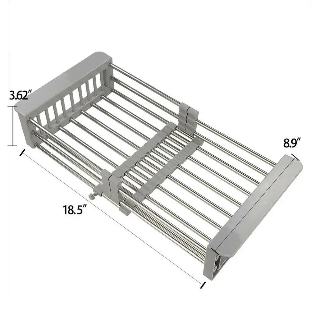 Регулируемая телескопическая сушилка из нержавеющей стали для кухонной