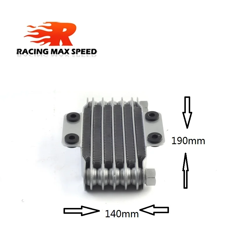 Высокое качество Универсальный Мотоцикл масляный радиатор 190 мм 6 ряд