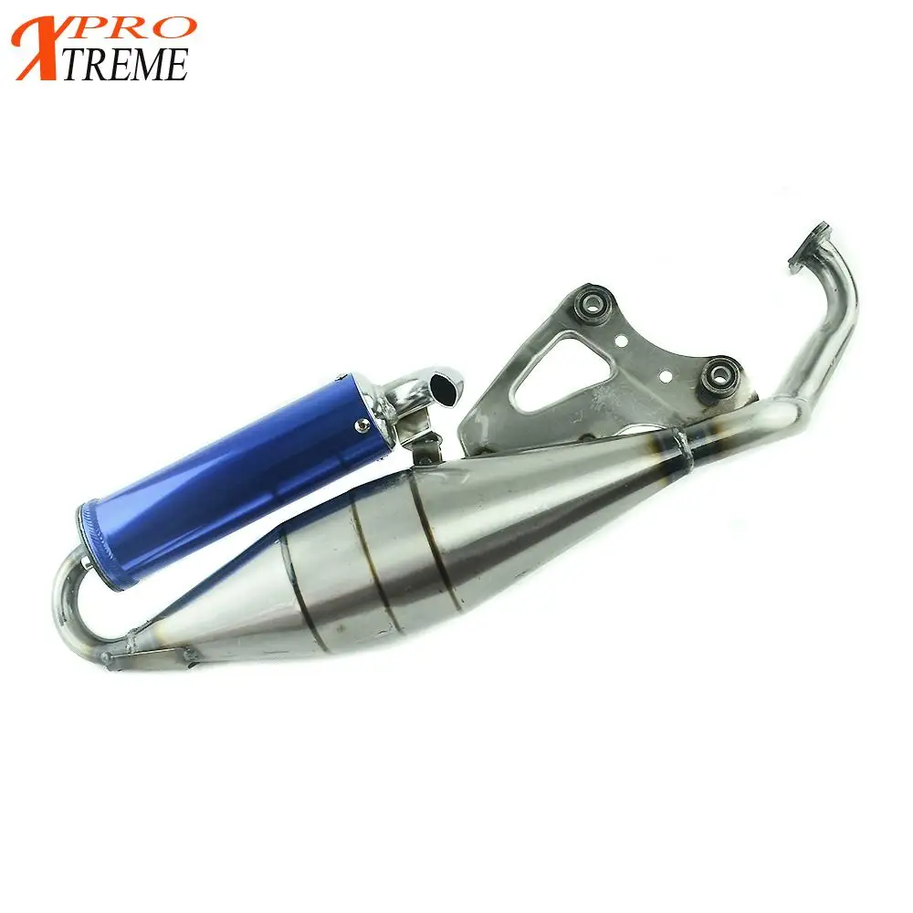 Полная выхлопная система глушитель труба Скутер мопед гоночный уличный