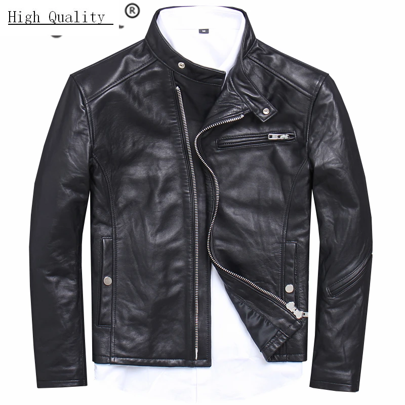 

100% Genuine Leather Jacket Men Fashion Streetwear Real Sheepskin Coat Winter Cloth 2020 Motorcycle Leather Jackets 1808