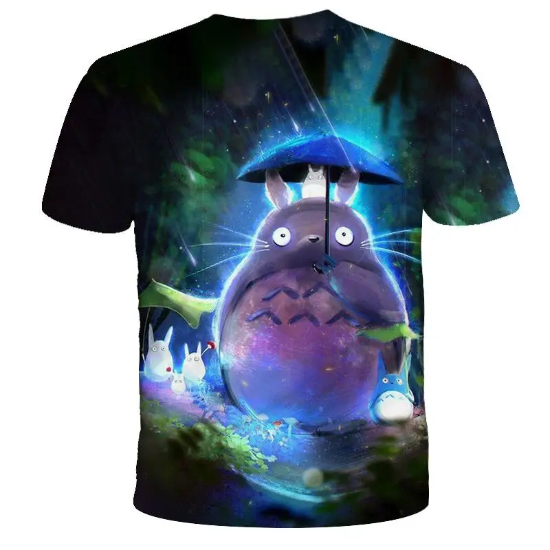 

Hayao Hayo Totoro Japanese anime funny T shirt boy children short sleeve T shirt top children three way cartoon T shirt cute top