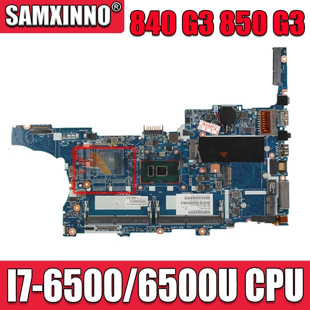 

Akemy 826807-001 826807-601 материнская плата для ноутбука HP EliteBook 840 G3 850 G3 Тетрадь ПК с сенсорным экраном I7-6500/6500U Процессор полностью протестирована