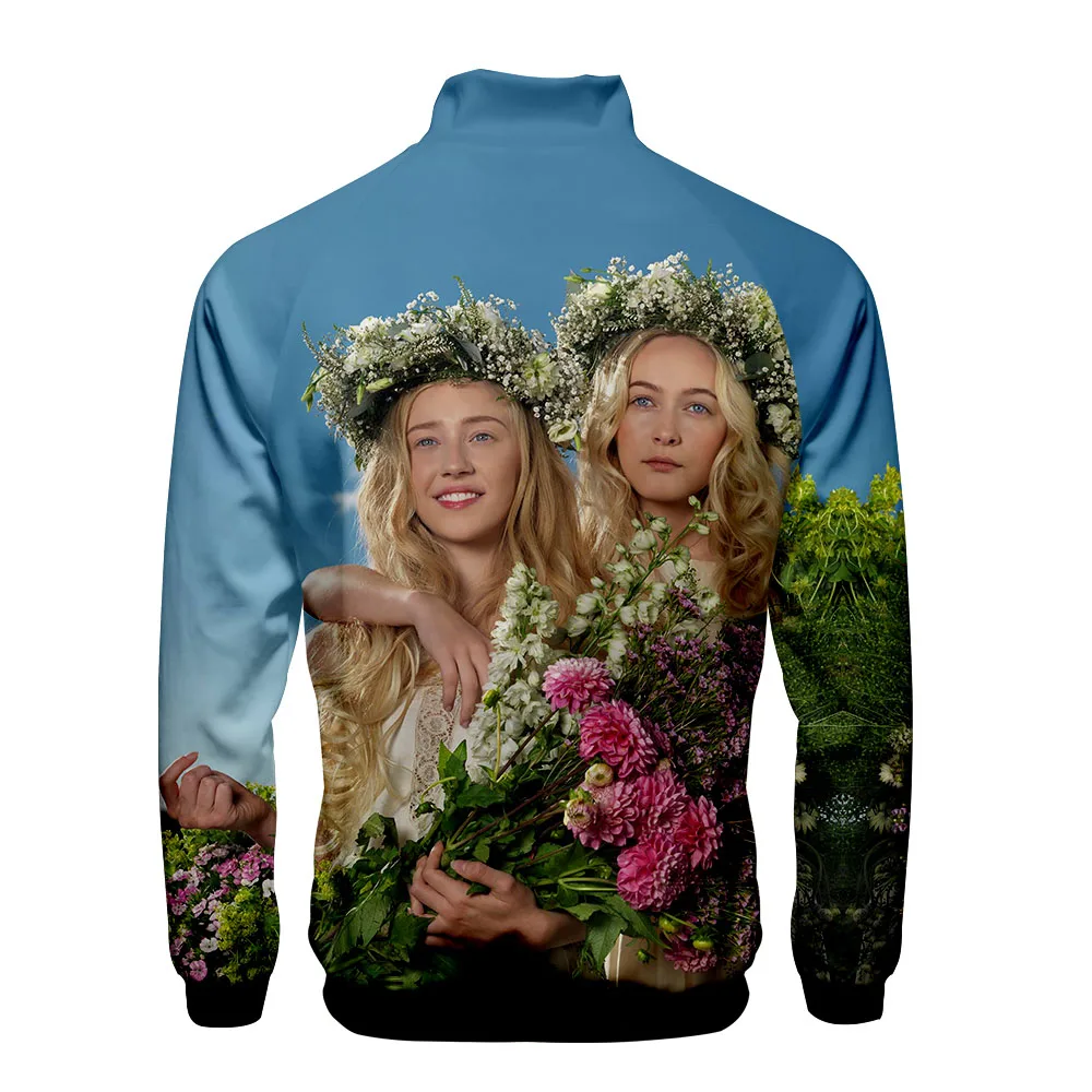 

WAMNI New Sidsel Boye Rasmussen Stand-up Collar Zipper Sweatshirt Polyester Fashion 3D Printing Standup Collar Zipper Sweatshirt