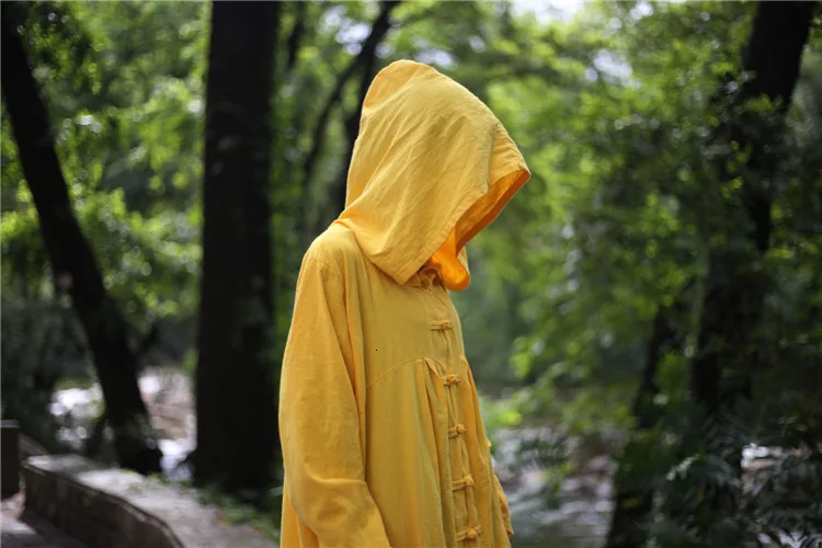 NINI WONDERLAND, Осенний Хлопковый тренч с капюшоном, пальто для женщин, длинная верхняя одежда, однобортный, большой размер, длинное платье, халат в стиле Mori Girl