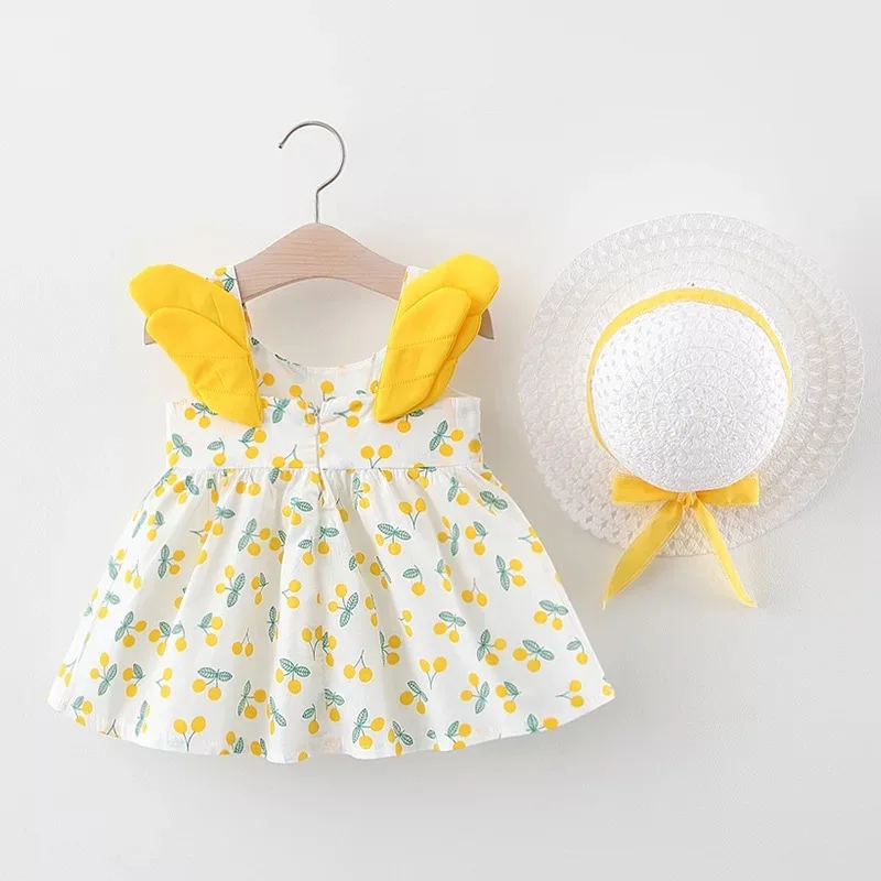 CATTLEJIM/платье для маленьких девочек с шапкой комплект одежды из 2 предметов платье
