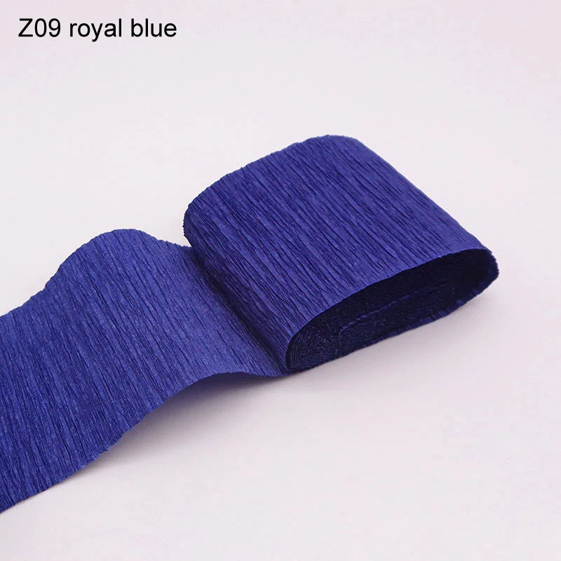 Z09 royal blue Декорации 5 см x 250 см баннеры конфетти растяжки DIY Бумажная гирлянда крепированная бумага Свадьба День Рождения Вечеринка фотографии фоны - Цвет: Z09 royal blue