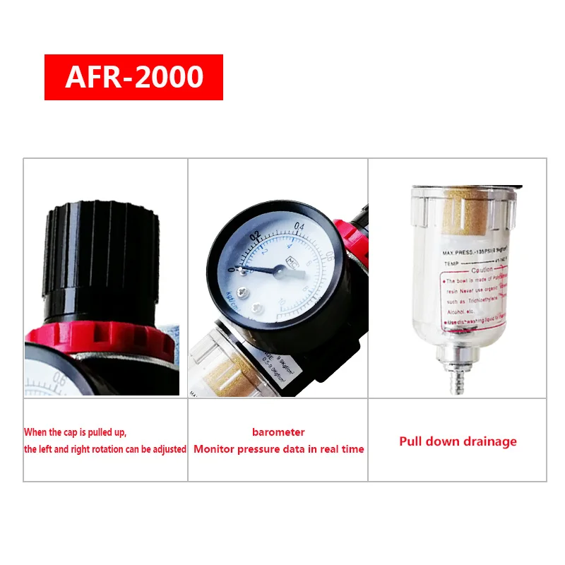 Пневматический фильтрующий блок обработки воздуха регулятор давления в