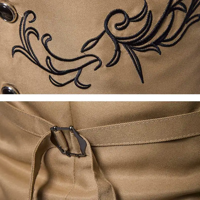 Men Suit Vest New Sleeveless Embroidered Male Waistcoat Jacket Single-breasted Society Business Slim Fit Blazer | Мужская одежда