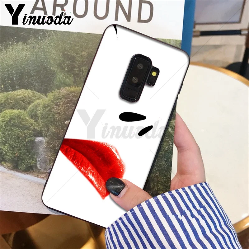 Yinuoda сексуальная девушка красный Стикеры-губы, корпус под плетенную сумку чехол для телефона для samsung S9 S9 плюс S5 S6 S6edge S6plus S7 S7edge S8 S8plus